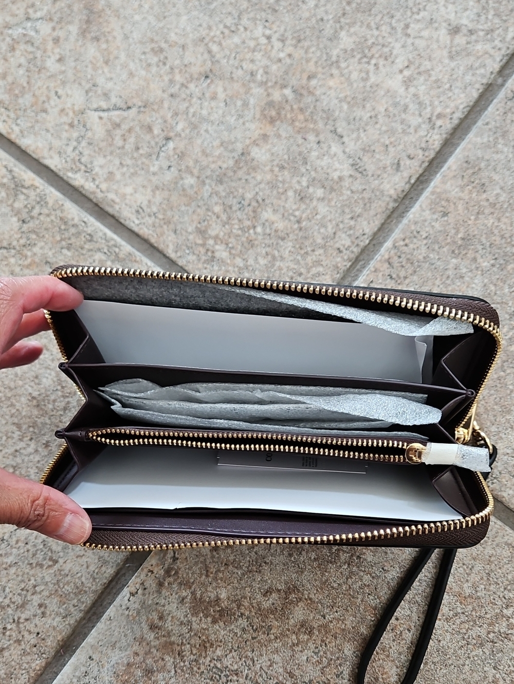 Cosmic Coach Zip Around Wallet With Gold Hardwear NWT